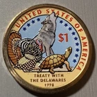 COLORIZED 2013 NATIVE AMERICAN DOLLAR (COLORIZED REVERSE)