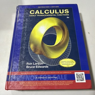 Calculus: Early Transcendental Functions 6th Edition