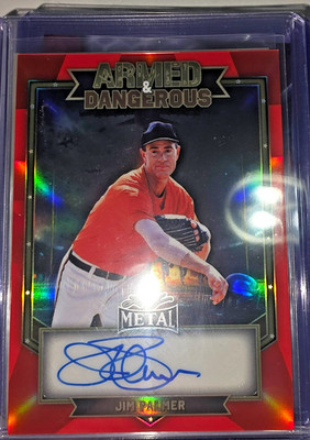 2026 LEAF METAL ''RED ARMED & DANGEROUS MIRROR'' #ARA-JP1 JIM PALMER AUTO 2/4