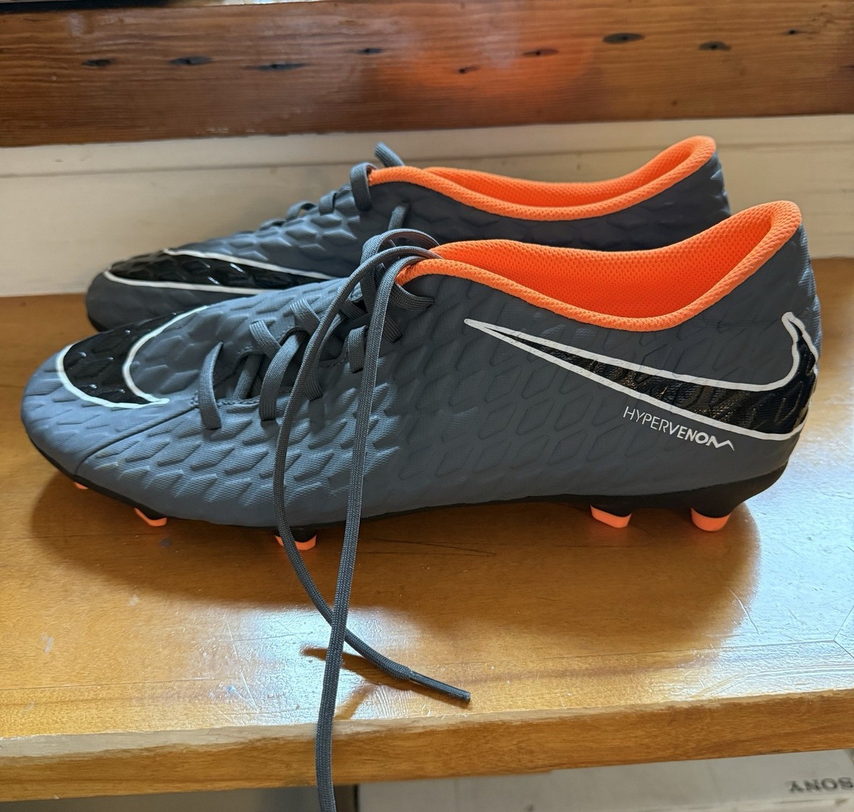 Nike Hypervenom Phantom 3 Club FG Soccer Cleats Grey/Black/Orange