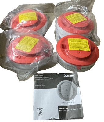 Kidde 900-CUDR Combination Smoke & Carbon Monoxide Alarms Lot of 4