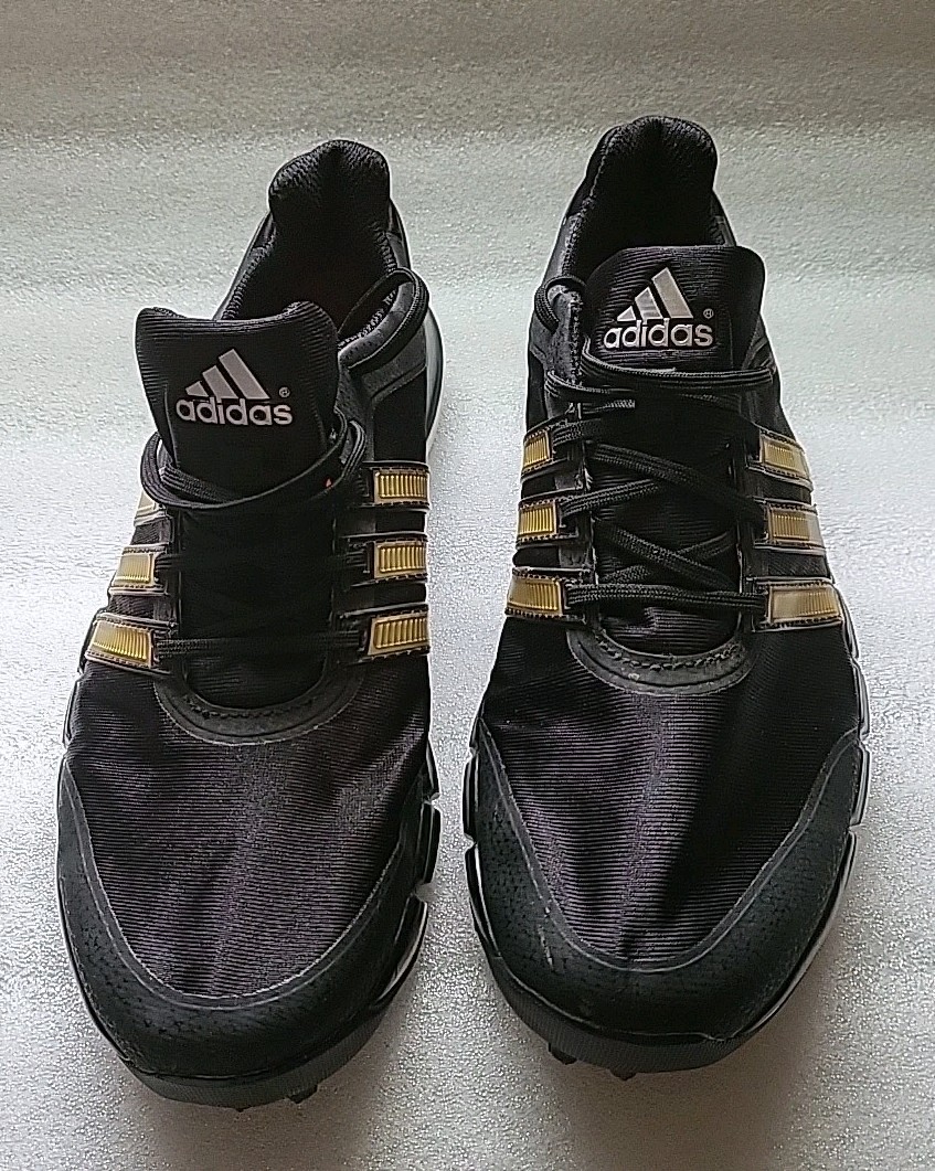 Adidas Pure 360 Men's Gripmore Waterproof Sz 9 Black Golf Shoes Q47015 Cleats thumbnail 2