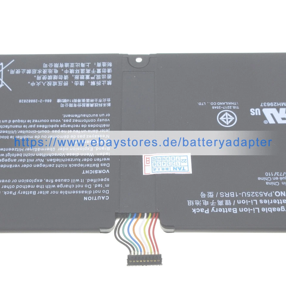 Original new PA5325U-1BRS battery for Toshiba Portege X30T-E X30T-E-1DP - Image 4 of 4