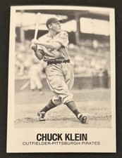 1979 TCMA Renata Galasso Chuck Klein Baseball Card #48 Pirates OF VG O/C