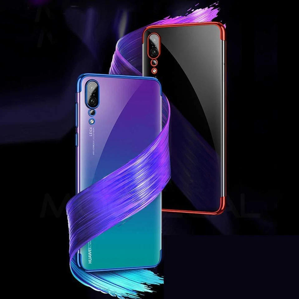 Métallique Pare-Choc Gel Téléphone Étui Pour Huawei Nova 5T, P30 Pro 7S P Smart - Photo 3/4