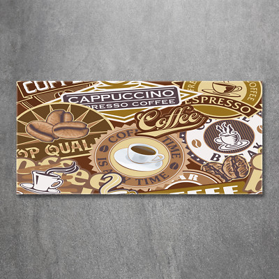 Glas-Bild Wandbilder Druck auf Glas 120x60 Deko Sprüche Café
