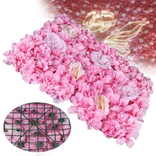 12PCS Artificial Silk Flower Wall Panel Floral Backdrop Party Wedding Decoration