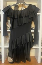 Black Off Shoulder Cocktail Dress size 2 Formal Party Alice + Olivia