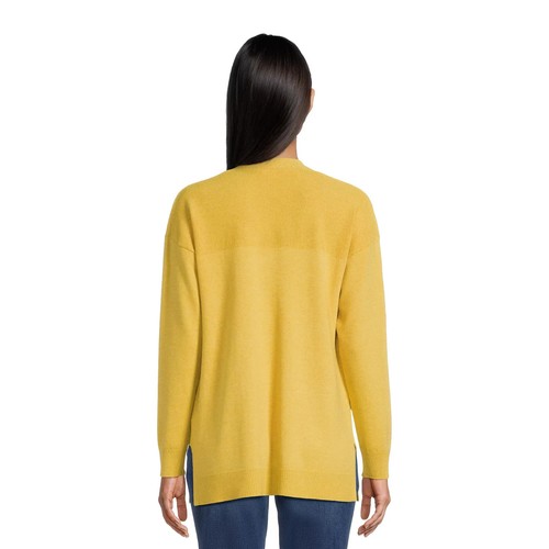 Time and Tru Women's Lightweight Open Front Long Sleeves Cardigan 2 Patch Pocket - Picture 10 of 12
