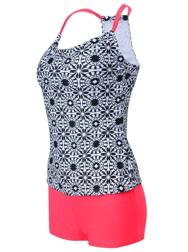 Two Piece Women Sexy Tankini Swimsuits High Waisted Ruffle Strappy Swimwear US - Picture 10 of 47