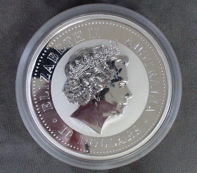 2002 10 oz Silver Australian $10 Lunar Horse Series I .999 Fine BU