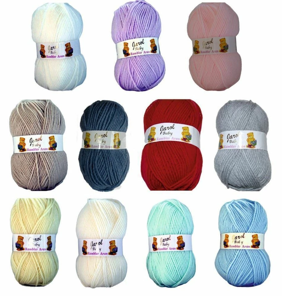 100g Ball of Jarol BABY Rambler ARAN Acrylic KNITTING YARN - BUY 10 get 5% OFF!