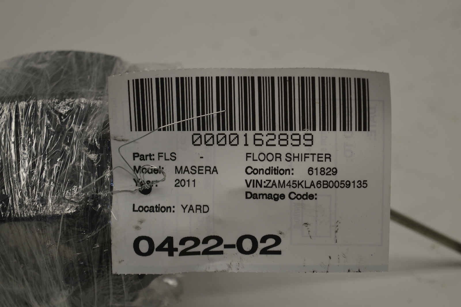 2008-2012 MASERATI GRANTURISMO S A/T TRANSMISSION 6-SPEED GEAR SHIFTER OEM