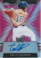 2019 Leaf Metal Draft Baseball COLIN BARBER #BA-CB2 Pink Autograph 13/20
