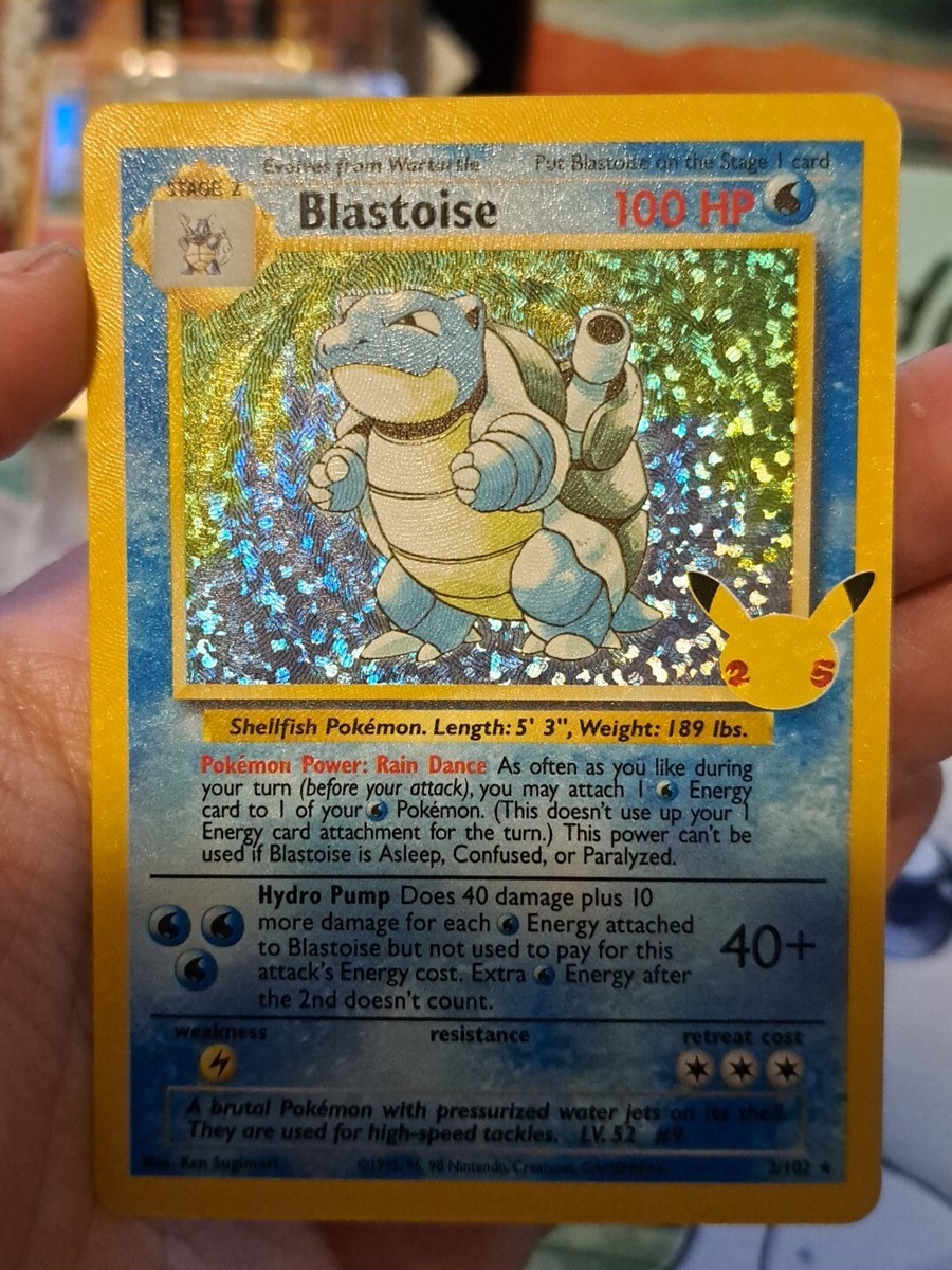 1 Pokemon Blastoise 2/102 Celebrations 25th Classic Collection