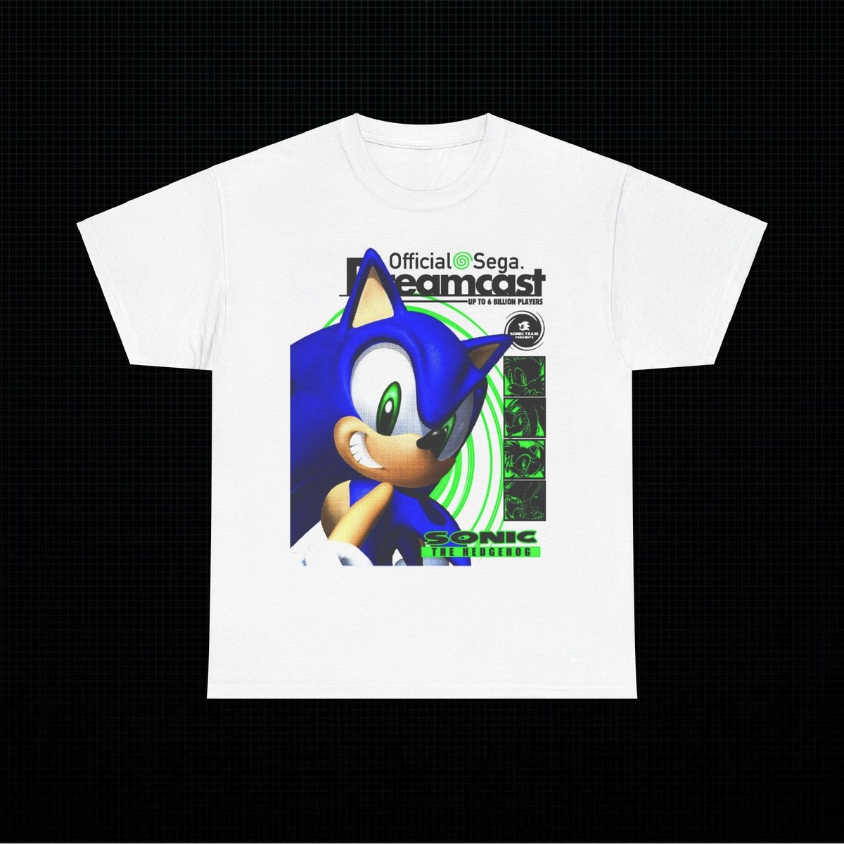 Vintage Sonic The Hedgehog Unisex Gamer Shirt Dreamcast Vintage Sonic The Hedgehog Unisex Gamer Shirt Dreamcast