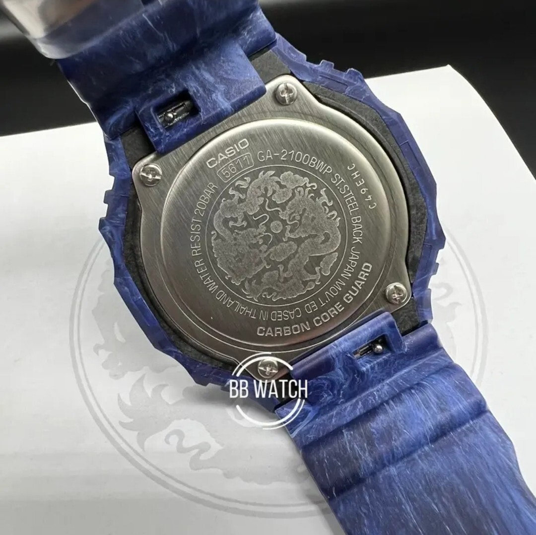 Casio G Shock Porcelain Series GA-2100BWP-2A Blue Resin Band ( New