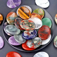 Natural Worry Stone Crystal - Gemstone Selection Healing Protection Pocket Stone