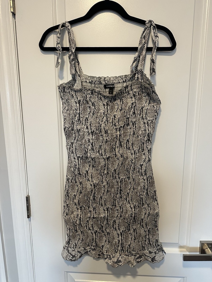 Express Snakeskin Mini Dress M Preowned NWOT