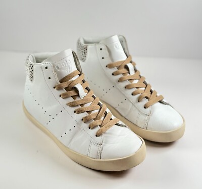 Gola Nova High Safari Womens Shoes White Leather Casual Sneakers CLB196  Size