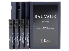 DIOR SAUVAGE EAU FORTE PARFUM 1.0ml .03fl oz x 4 COLOGNE SPRAY SAMPLE VIALS