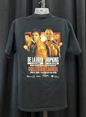Oscar De La Hoya vs Hopkins Boxing Tee, Size Large MGM Licensed 