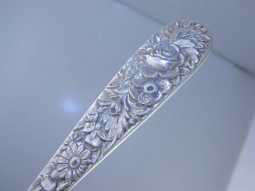 Sterling S KIRK & SON 7 1/4" Fork REPOUSSE ~no mono ~ $69 each - Picture 3 of 6