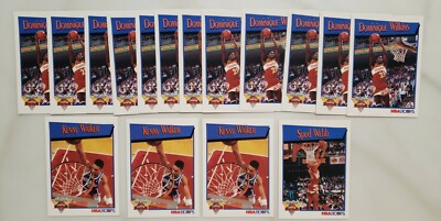 1991 NBA HOOPS Slam DUNK Champion Cards -  12 Wilkins 3 Walker Webb Inserts 