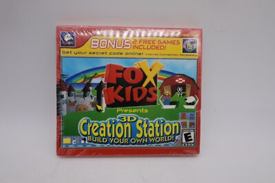 Fox Kids Presents 3D Creation Station CD (PC, 2001) New Sealed