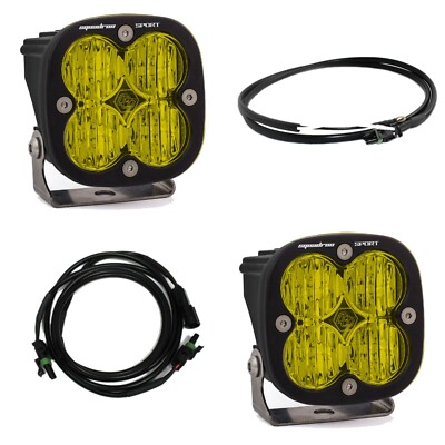 Baja Designs Amber Squadron Sport LED Cornering Mirror Kit For 2021+ Ford Bronco