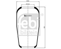 Federbalg Luftfederung Febi Bilstein 20884 FüR Iveco NL MAN F90 F2000 E2000 2000