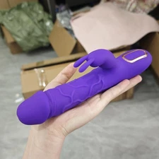 Rechargeable Rabbit Vibrator G-spot Dildo Heating Massager Sex Toy For Women US