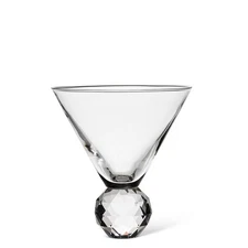 Abbott Collection AB-27-PRIZMA-MART 5 in. Diamond Ball Martini, Clear