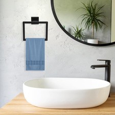 15 Pieces Black 201 Stainless Steel Rust-resistant Wall Mount Towel Bar Set