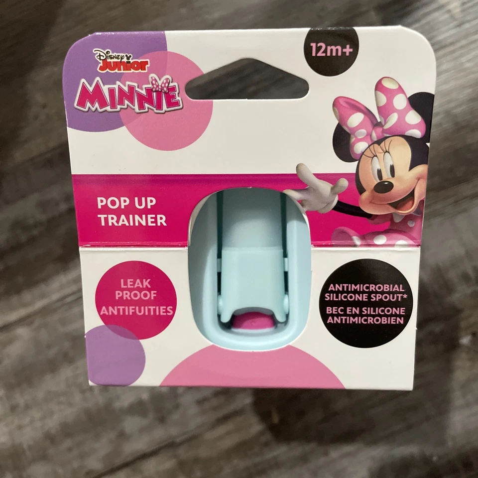 First Years Disney 12oz Minnie Mouse NEW Spill Proof Flip Top Sippy Straw - Image 3 of 3