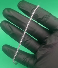 2mm Silver Moissanite Tennis Bracelet VVS1 7....