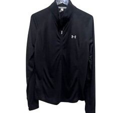 Under Armour Women's Heatgear Quarter Zip Active Top Black Size XL NWOT