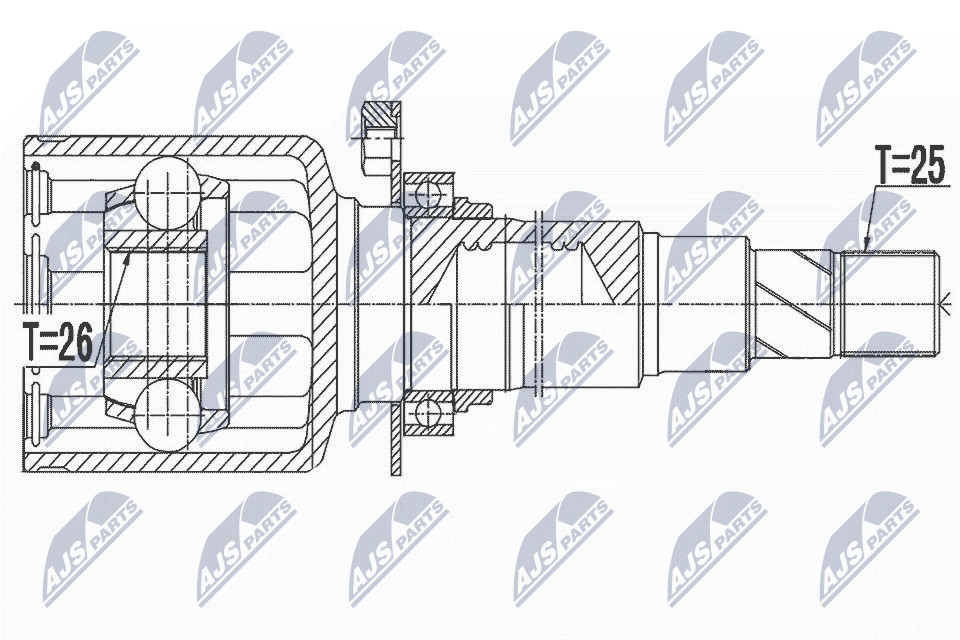 N.T.Y. NPW-FT-052.NTY Joint Kit, drive shaft for FIAT,LANCIA