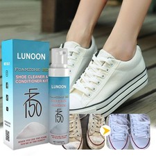 100ml Shoe Cleaner Conditioner Kit Foamzone Delicate Rich Foam Towel Brush Set