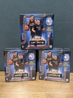 2025-26 Topps Chrome Basketball Update Mega Box Brandneu Sealed Lot of 3
