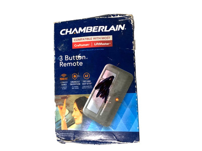 Chamberlain 953EV-P2 3 Button Garage Door Remote Black Opened box 2018