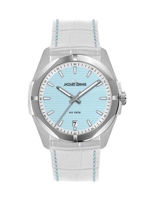 JACQUES LEMANS Women Analog Quartz Casual Watch Classic Dress Blue Dial Waterpro