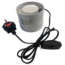 100mm Inline Fan With Switch - Smell Away® Vortex - 4" Axial Flow In Line Fan