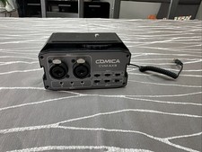 Comica CVM-AX3 XLR Dual Audio Mixer 3.5mm for DSLR Camera 48V Phantom