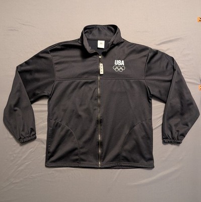 USA Limited Edition Olympic Committee Mens Sz Large Jacket Full Zip Made In USA 