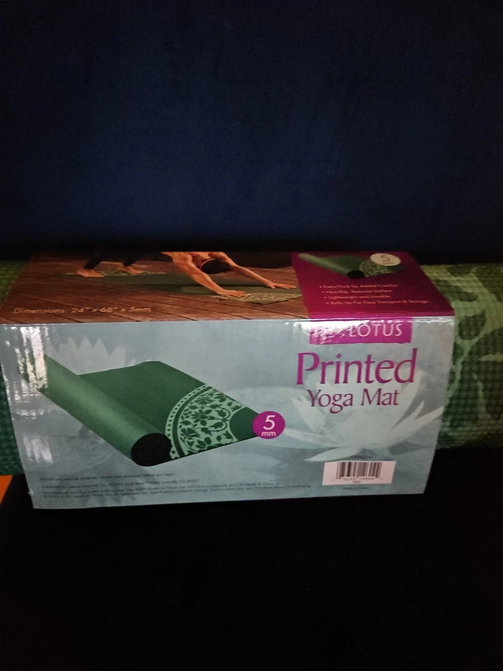 Lotus yoga mat new printed green - Image 2 of 4