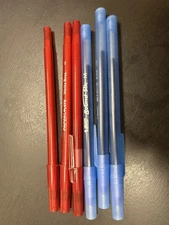 6-Pack Ballpoint Pens Medium Point 3 Blue + 3 Red Paper Mate Write Bros NEW