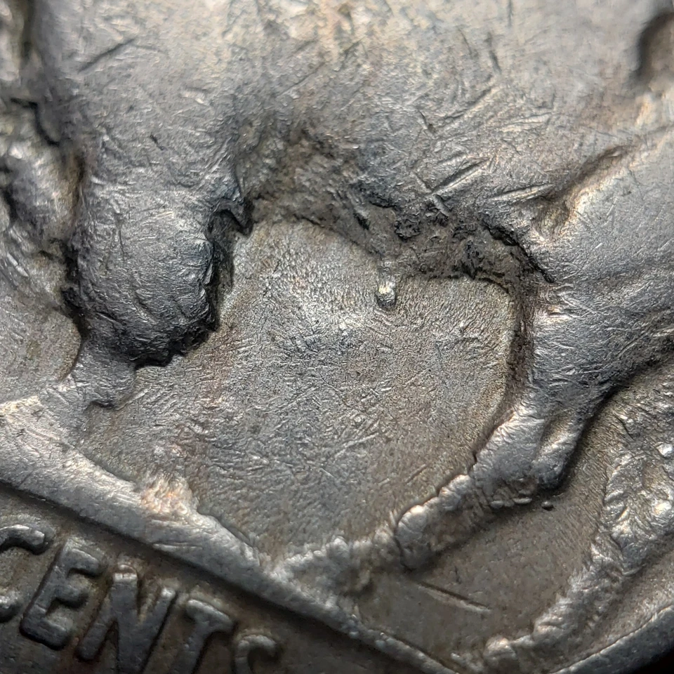 1937-D 5c Indian Head Buffalo Nickel - Three Legs 3 Legged Key Date - VF - B5362 - Image 4 of 4