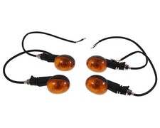Blinker Set Mini 4 Stück, oval, schwarz, M10...