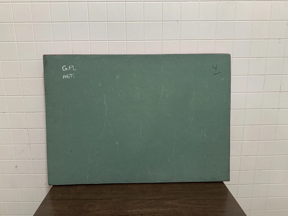 Server Tray Hand Painted Wood Tray w/Handles Red Orchid 20” - Image 2 of 3